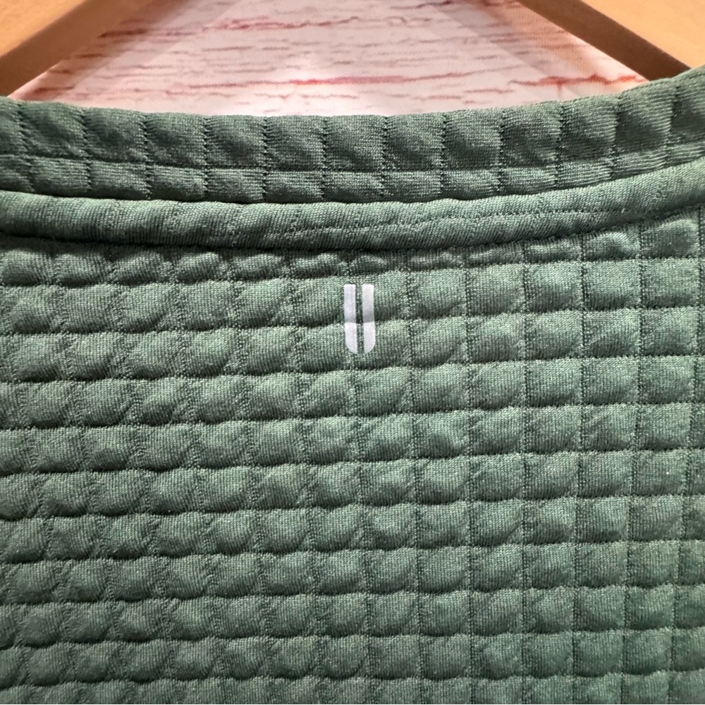 NOBULL Project Quilted Crew Sweatshirt in Army Green Sz L - Picture 6 of 8